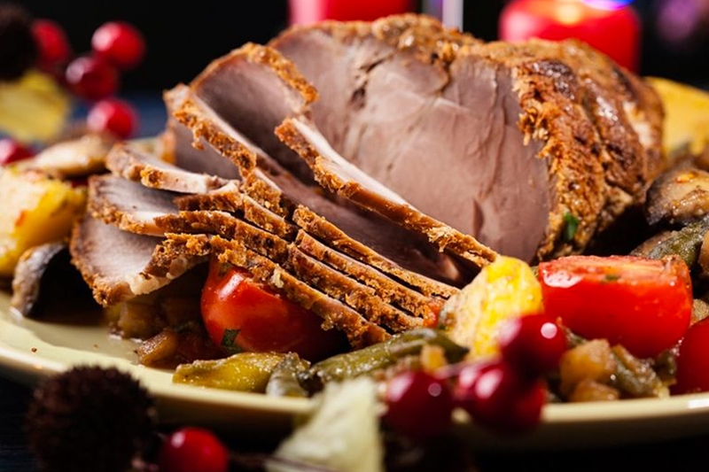 Order ingredients for Christmas dinner online and have them delivered to your house.
